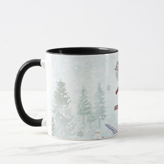 Hello Winter Season Mug – Cozy Hot Cocoa & Snow  マグカップ (左)