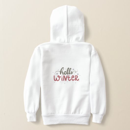 "Hello Winter" Snowman Girls sweat shirt (レイダウン裏面)