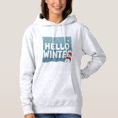 Hello Winter Snowman Hoodie パーカ (正面)