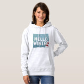 Hello Winter Snowman Hoodie パーカ (正面フル)