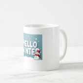 Hello Winter Snowman Mug コーヒーマグカップ (正面右)