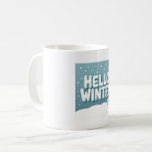 Hello Winter Snowman Mug コーヒーマグカップ (正面左)