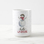 "Hello Winter" Snowman mug コーヒーマグカップ (中央)