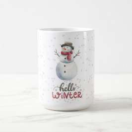 "Hello Winter" Snowman mug コーヒーマグカップ