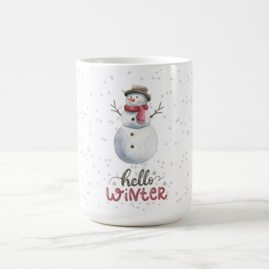 "Hello Winter" Snowman mug コーヒーマグカップ (中央)