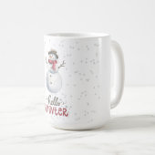 "Hello Winter" Snowman mug コーヒーマグカップ (正面右)