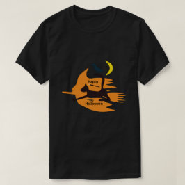 Hello Witch – オレンジ – ブラックハッピーハローウィンイメージ。 Tシャツ