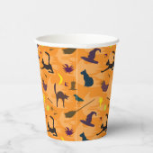 Hello Witch – シームレスなハロウィーンパターン。 紙コップ (右)