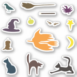 Hello Witch – ハロウィーンのステッカーパック。 シール