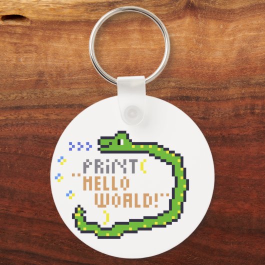 hello word en python! キーホルダー (裏面)
