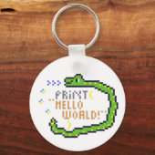 hello word en python! キーホルダー (正面)