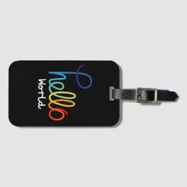 Hello Worldカラフル Lagageタグ ラゲッジタグ