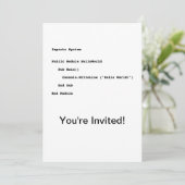 Hello Worldギークグリーティング 招待状 (スタンド正面)