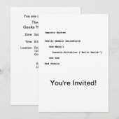 Hello Worldギークグリーティング 招待状 (正面/裏面)
