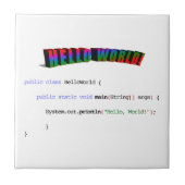 Hello Worldギークgreeting Java タイル (正面)