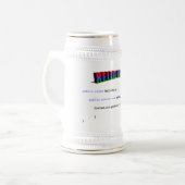 Hello Worldギークgreeting Java ビールジョッキ (正面左)