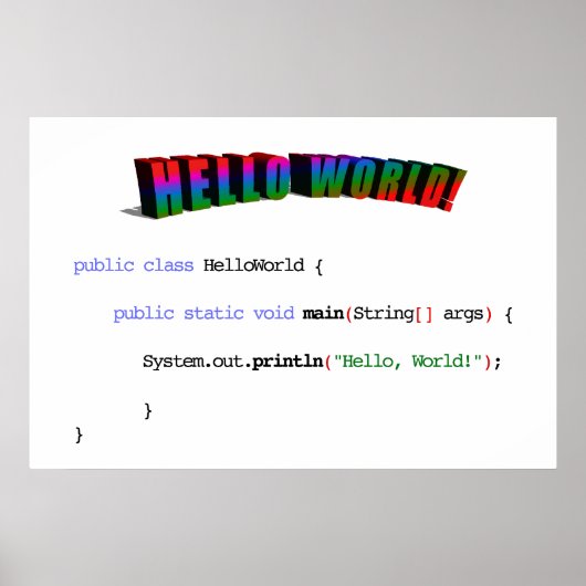 Hello Worldギークgreeting Java ポスター (正面)