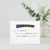 Hello Worldギークgreeting Java ポストカード (スタンド正面)