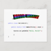 Hello Worldギークgreeting Java ポストカード (正面)