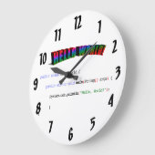 Hello Worldギークgreeting Java ラージ壁時計 (傾斜)