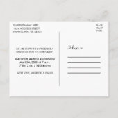 Hello World新生児モダン発表 案内ポストカード (裏面)