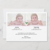 Hello World書道スタイリッシュツインフォトコラージュ 案内状 (裏面)