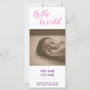 Hello World – 写真と一緒に誕生のお知らせ