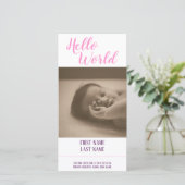 Hello World – 写真と一緒に誕生のお知らせ (スタンド正面)