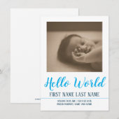 Hello World – 写真と一緒に誕生のお知らせ (正面/裏面)