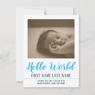 Hello World – 写真と一緒に誕生のお知らせ