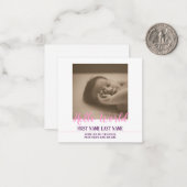 Hello World – 写真と一緒に誕生のお知らせ ノートカード (正面/裏面インサイチュ)