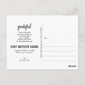 Hello World and Birth Announcementフォトコラージュ ポストカード (裏面)