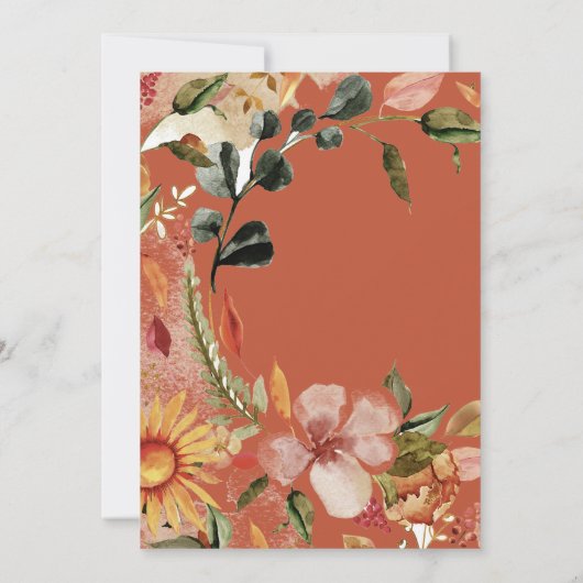 Hello World Autumnフローラ写真誕生のお知らせ 案内状 (裏面)