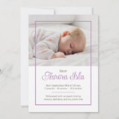 Hello World Birthの発表 セーブザデート (裏面)