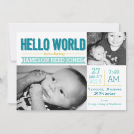 Hello World Birthの発表 案内状