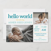 Hello World Birthの発表 案内状 (正面)