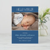 Hello World Birth Announcement//Monaco Blue 案内状 (スタンド正面)