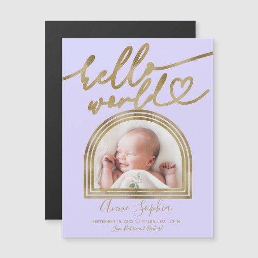 Hello World Chic Arch Frame誕生のお知らせ (正面/裏面)