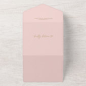 Hello World Chic Arch Frame誕生のお知らせ オールインワン招待状 (外側)