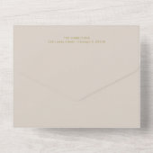 Hello World Chic Arch Frame誕生のお知らせ オールインワン招待状 (裏面)