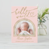 Hello World Chic Arch Frame誕生のお知らせ シーズンカード (スタンド正面)