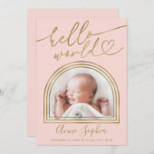 Hello World Chic Arch Frame誕生のお知らせ シーズンカード (正面/裏面)