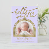 Hello World Chic Arch Frame誕生のお知らせ シーズンカード (スタンド正面)