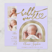 Hello World Chic Arch Frame誕生のお知らせ シーズンカード (正面/裏面)