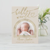 Hello World Chic Arch Frame誕生のお知らせ シーズンカード (スタンド正面)