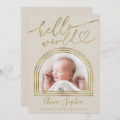 Hello World Chic Arch Frame誕生のお知らせ シーズンカード (正面/裏面)