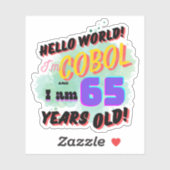 Hello World Cobol Programming Language is Age 65 シール (シート)