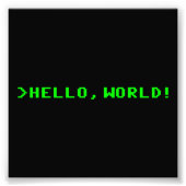 Hello World Computer Programming フォトプリント (正面)