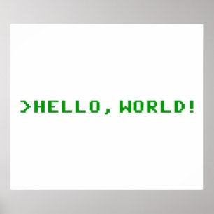 Hello World Computer Programming ポスター