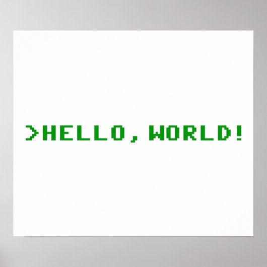 Hello World Computer Programming ポスター (正面)